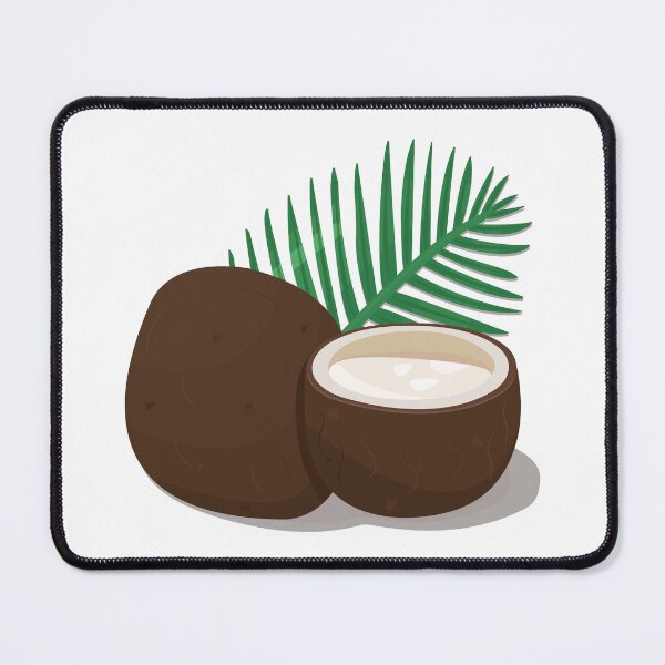 Item preview, Two coconuts with a big palm leaf designed and sold by OM-lova.