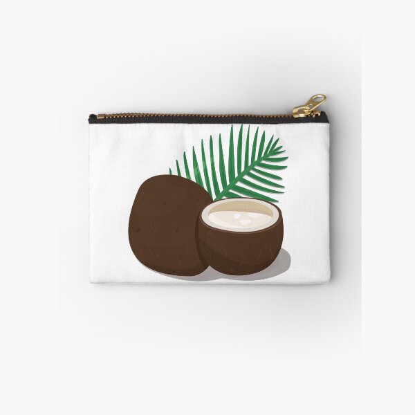 Item preview, Two coconuts with a big palm leaf designed and sold by OM-lova.