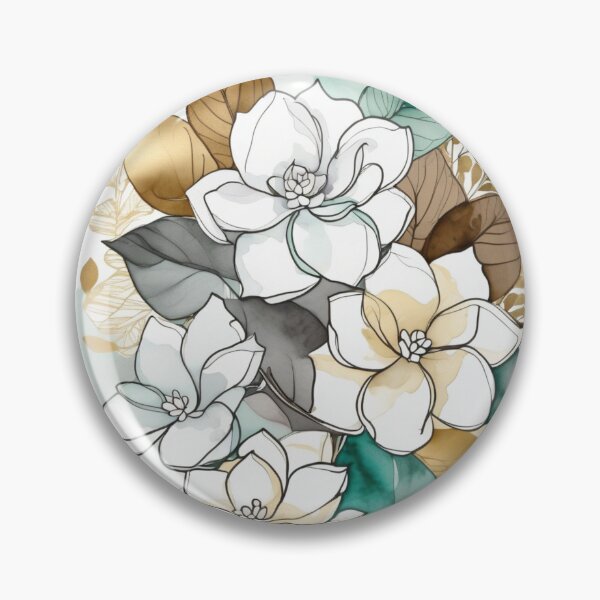 Item preview,  Gilded Botanicals No. 0027 Gardenias designed and sold by FaerieFusion.