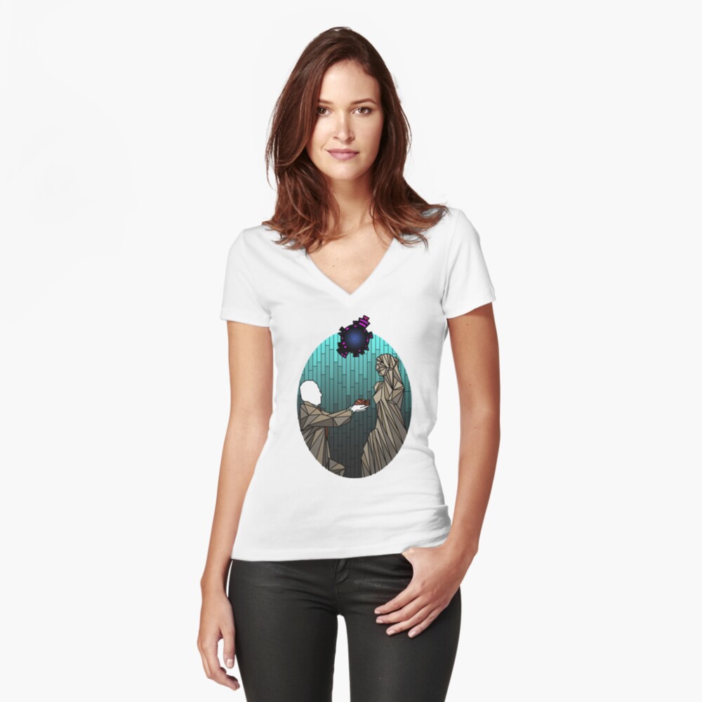 Item preview, Fitted V-Neck T-Shirt designed and sold by ZanderverZ.