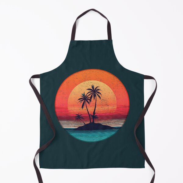Item preview, Retro sunset over palm island designed and sold by analogsandpixel.