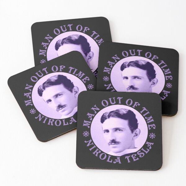 Item preview, Nikola Tesla - Man Out Of Time - Vintage Design - Purple - RB designed and sold by GrandArtists.