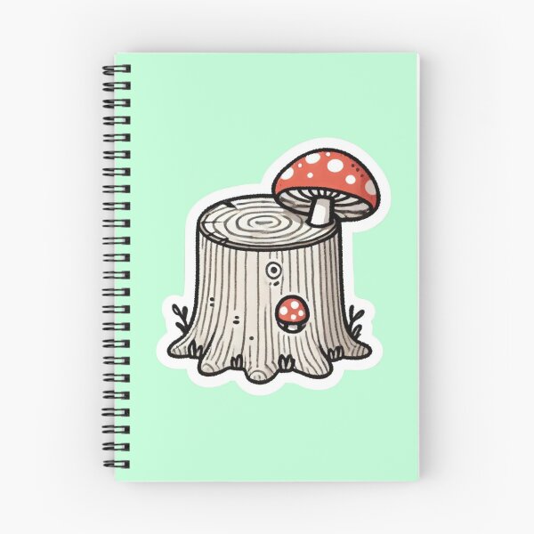 Item preview, Cozy Stump With Mushrooms designed and sold by Bug-and-Dove.