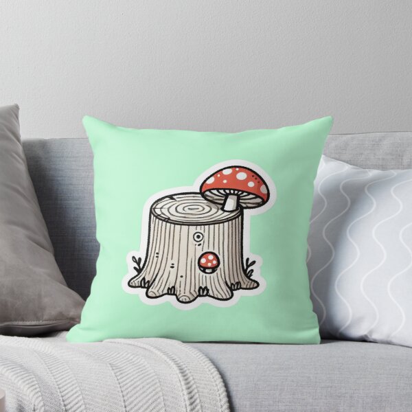 Item preview, Cozy Stump With Mushrooms designed and sold by Bug-and-Dove.