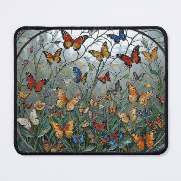 Item preview, Butterflies Stained Glass Window designed and sold by LionAround.