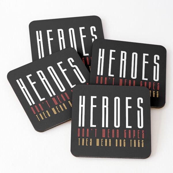 Item preview, Heroes Don't Wear Capes They Wear Dog Tags designed and sold by FridPix.