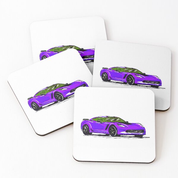 Item preview, Purple Hand Drawn Sportscar Sketch designed and sold by laughingwillows.