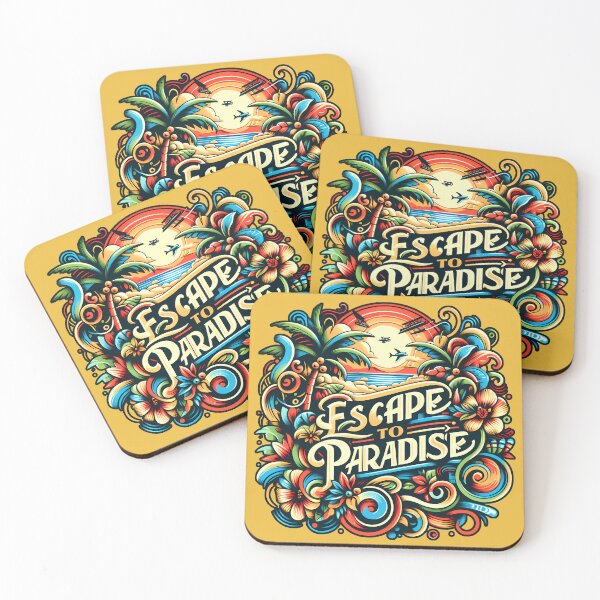 Item preview, Escape to paradise, typography designed and sold by maxmaj.