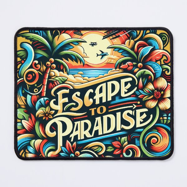 Item preview, Escape to paradise, typography designed and sold by maxmaj.
