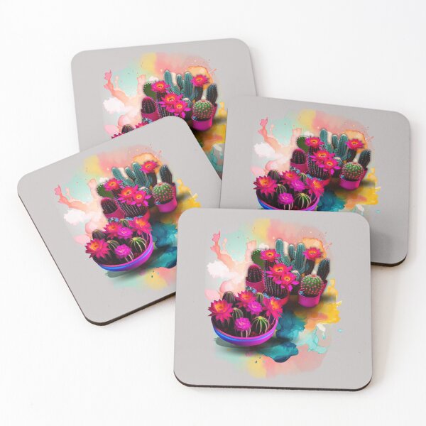 Item preview, Cute Neon Flowering Cacti designed and sold by AvrilDesigns06.