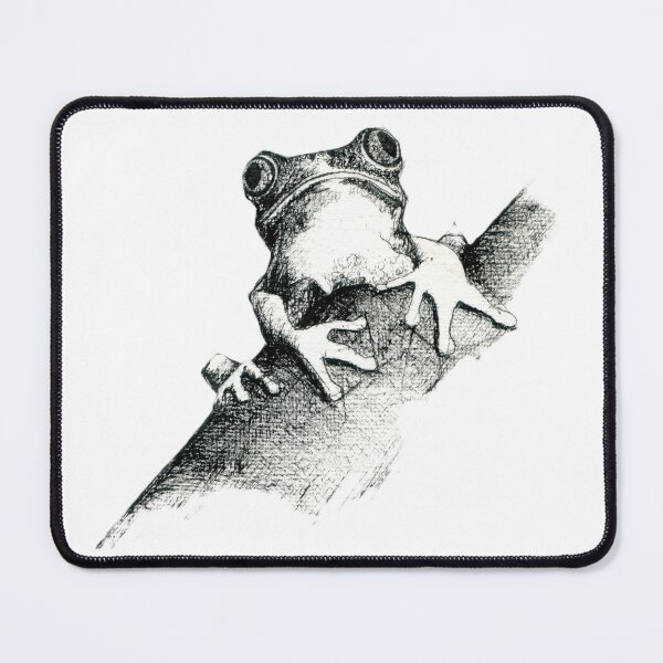 Item preview, Frog on a Log Pen and ink drawing by Adelaide Artist Avril Thomas designed and sold by AvrilThomasart.