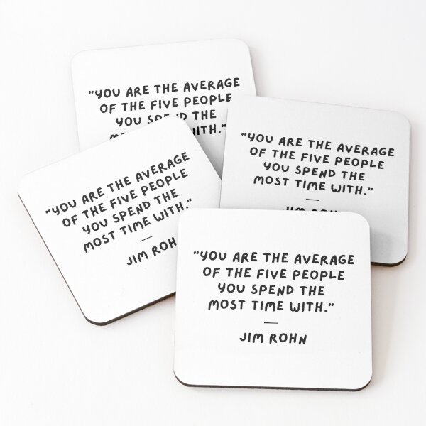 Item preview, You Are Average Five People you Spend Time With Jim Rohn Quote designed and sold by wakluz90.