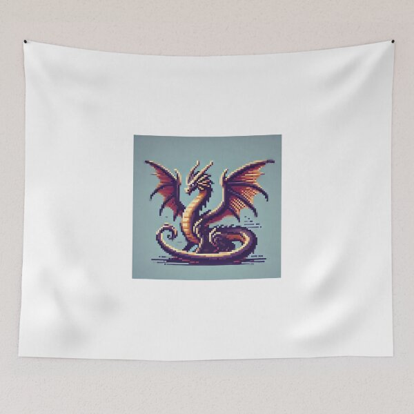 Item preview, Pixel Dragon Wolf designed and sold by RetroPop23.