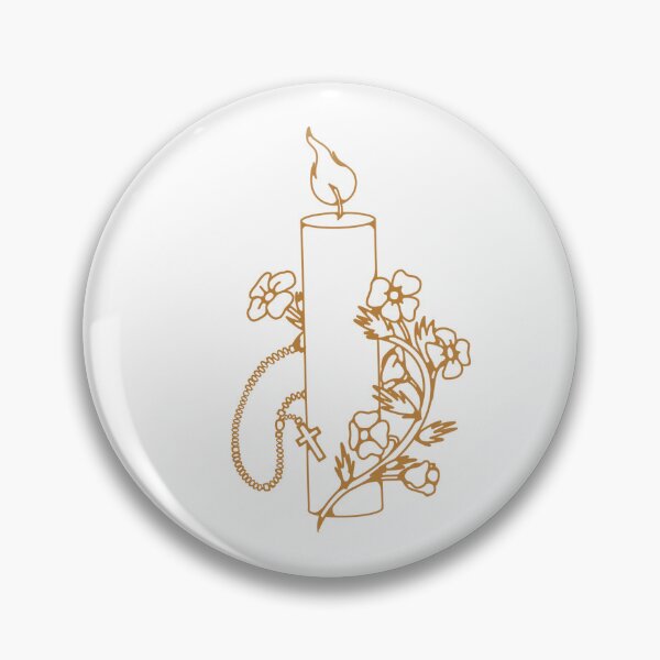 Item preview, Simple Saint Bernadette Soubirous Line-art Symbol designed and sold by stickerforsaint.