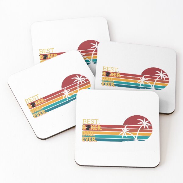 Item preview, Best Boxer Dad Ever Retro Palm Tree Design designed and sold by BoxerDogNation.