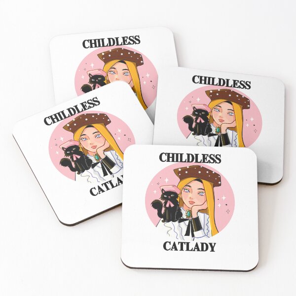 Item preview, Childless Catlady / Cat Independent woman / Cat lover  designed and sold by Playful Strokes pom@pom.