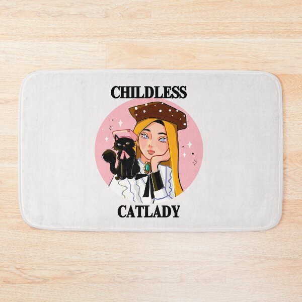 Item preview, Childless Catlady / Cat Independent woman / Cat lover  designed and sold by Playful Strokes pom@pom.