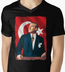 The Great Leader Atatürk Men's V-Neck T-Shirt