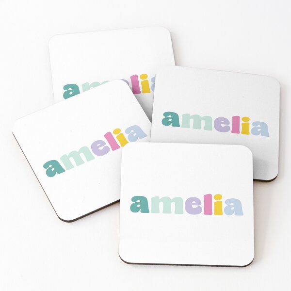 Item preview, Amelia - Custom name on colorful block font designed and sold by To the Lua.