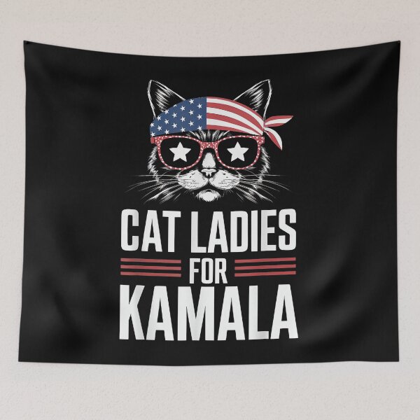 Item preview, Cat Ladies for Kamala Funny Cat 2024 President For Kamala-Harris designed and sold by CodyYoungs.