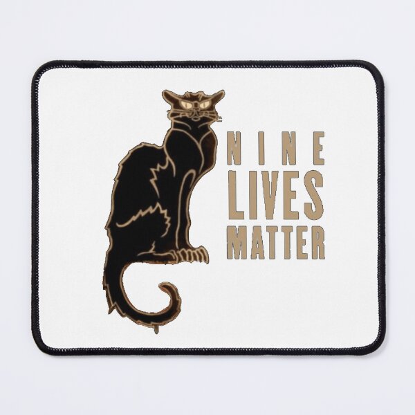Item preview, Nine Lives Matter Black Cat designed and sold by Flirt-Teez.