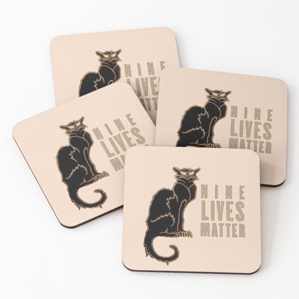 Item preview, Nine Lives Matter Black Cat designed and sold by Flirt-Teez.