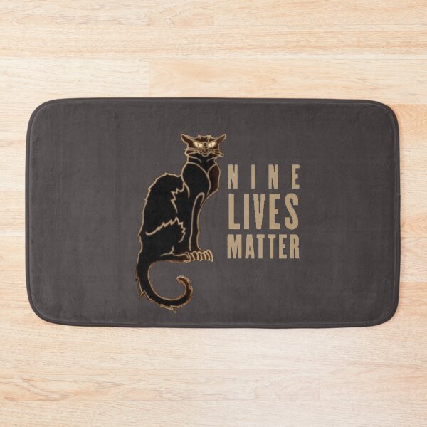 Item preview, Nine Lives Matter Black Cat designed and sold by Flirt-Teez.