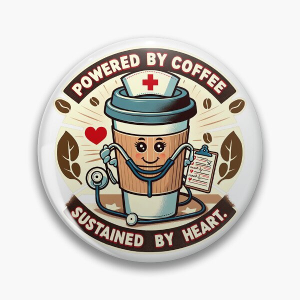 Item preview, Nurses - coffee and Heart designed and sold by ThoughtTangents.