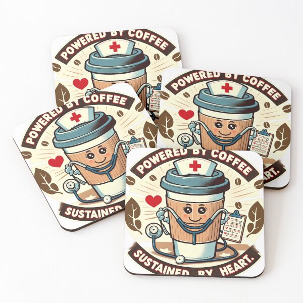 Item preview, Nurses - coffee and Heart designed and sold by ThoughtTangents.