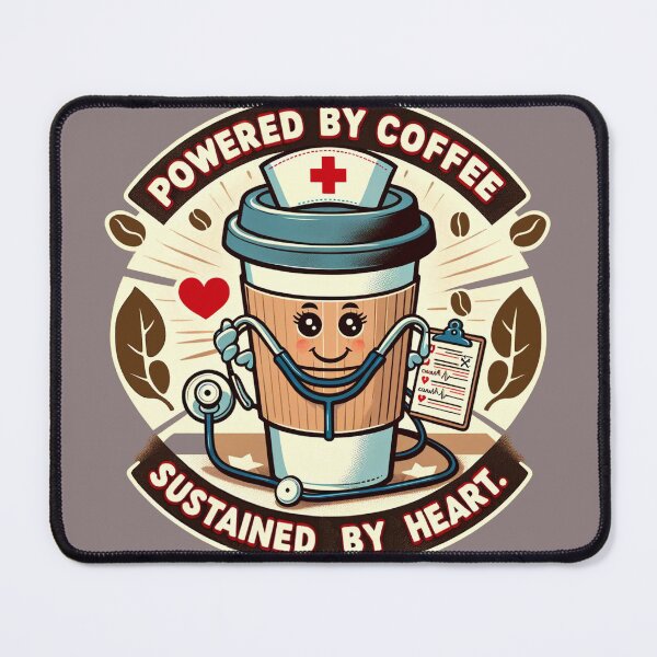 Item preview, Nurses - coffee and Heart designed and sold by ThoughtTangents.