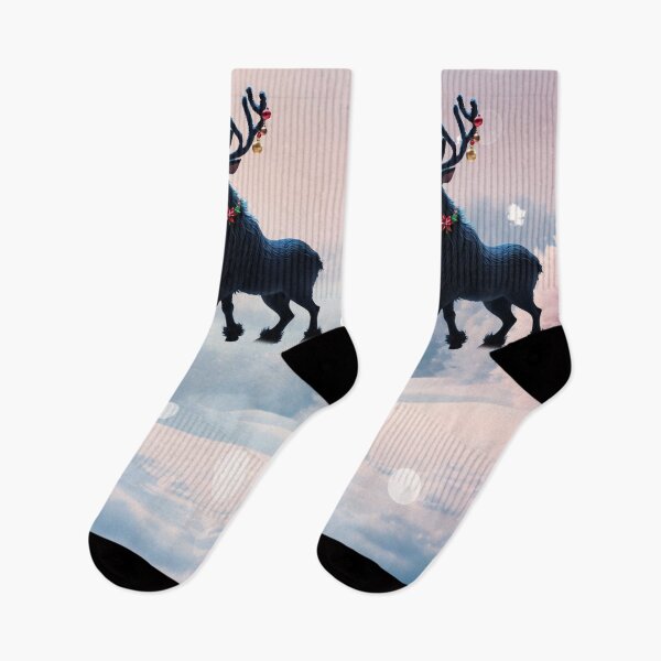 Item preview, Cute Christmas elf and dark reindeer. designed and sold by nicky2342.