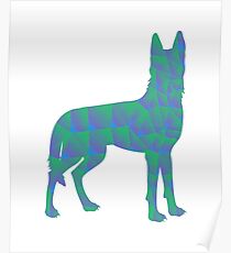 Colored Wolf Poster