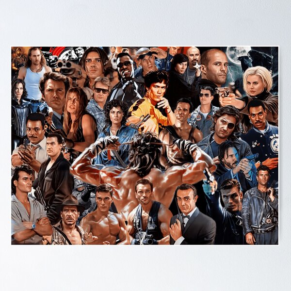 Item preview, Collage Of Action Heroes  designed and sold by Fed Up Design & Creation.