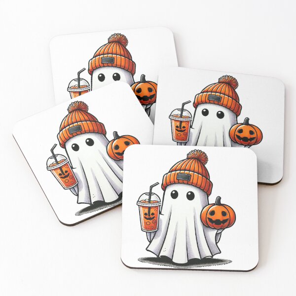 Item preview, Espresso Specter: The Pumpkin-Sipping Phantom designed and sold by DleitYeil.