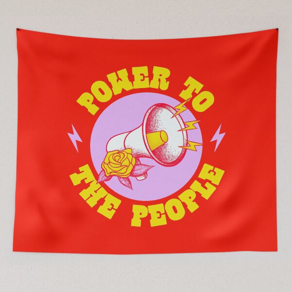 Item preview, Power To The People - Left Wing Activist - Traditional Flash designed and sold by Picket Club.