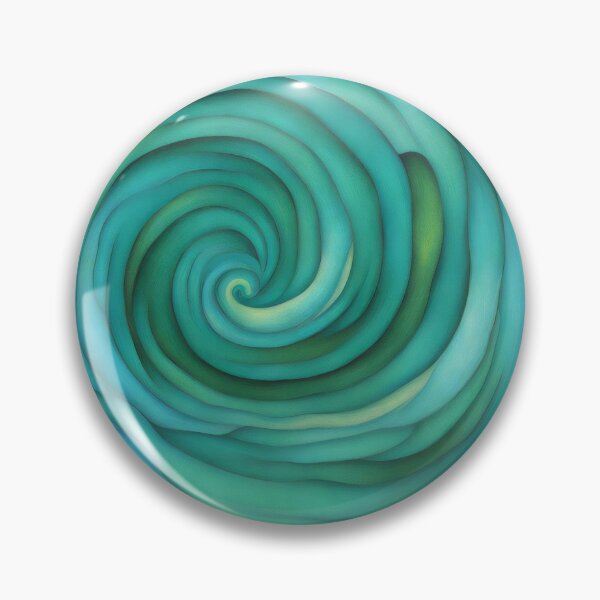 Item preview, Emerald and kelly green abstract spiral pattern designed and sold by patterncrow.