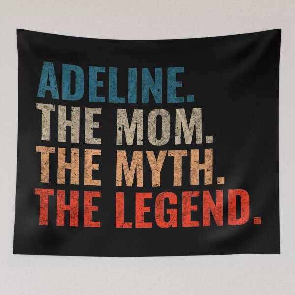 Item preview, Adeline The Mom The Myth The Legend Adeline Name Retro 70s distress designed and sold by Teelogic.