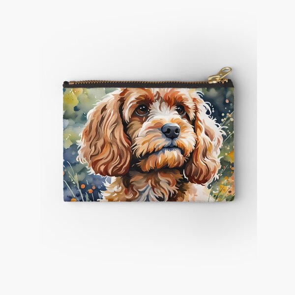 Aperçu de l'œuvre Cavapoo - Portrait de race de chien de compagnie de style aquarelle moderne créée et vendue par Country-Artist.