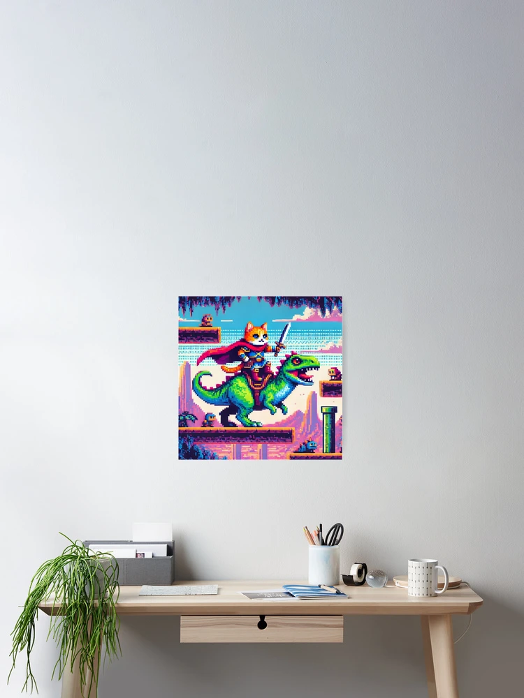 Thumbnail 2 of 3, Poster, Pixel Adventure Ride designed and sold by RetroPop23.