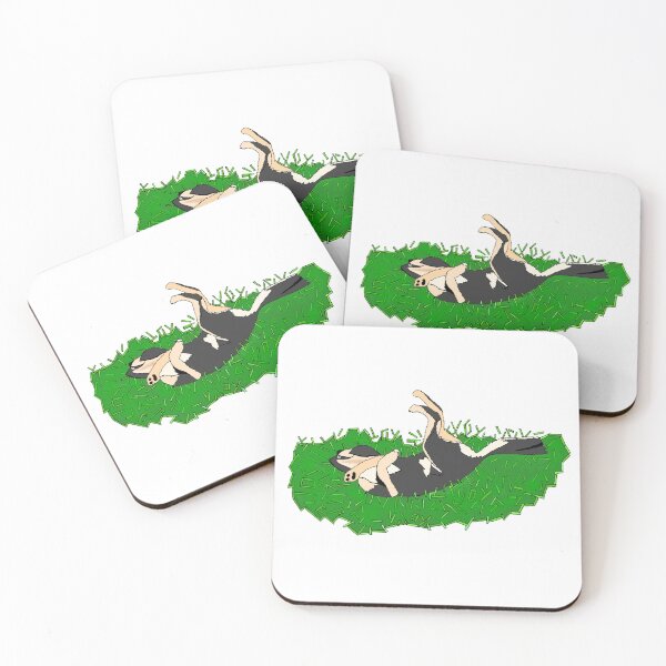 Item preview, Chihuahua Mix Having Springtime Fun Rolling in Grass Die Cut designed and sold by JoyousArt4u.