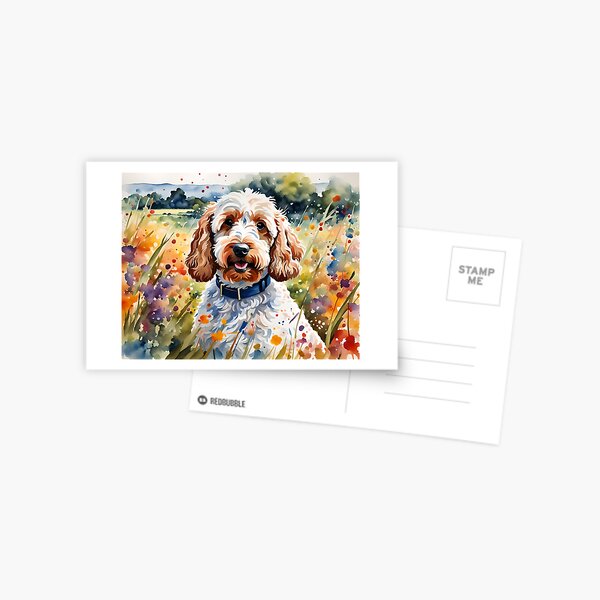 Cockapoo - Modern Watercolour-style Dog Breed Pet Portrait Postcard