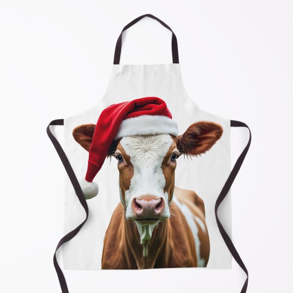 Item preview, Funny Cow Wearing Christmas Hat designed and sold by LazyOwlStore.