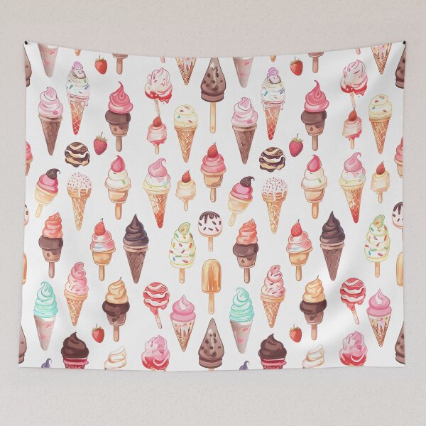 Item preview, Delicious Ice Cream Pattern and Background designed and sold by Quijote-.