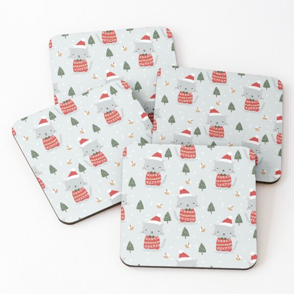 Item preview, Chirstmas Cute cat seamless pattern designed and sold by ayshatazin.
