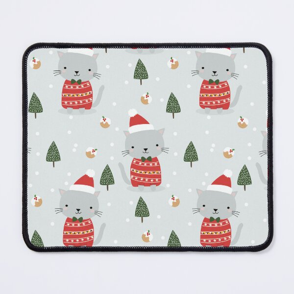 Item preview, Chirstmas Cute cat seamless pattern designed and sold by ayshatazin.