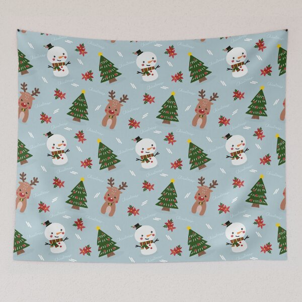 Item preview, Christmas Reindeer tree Snowman seamless pattern designed and sold by ayshatazin.