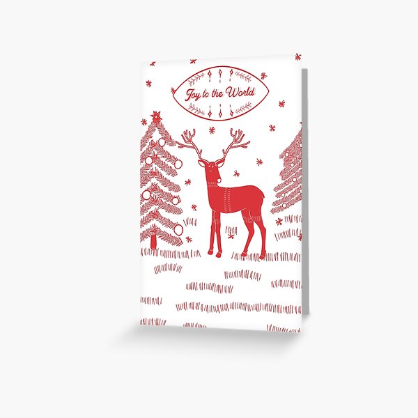 Item preview, Joy to the World Christmas Deer designed and sold by LenkaDesign.