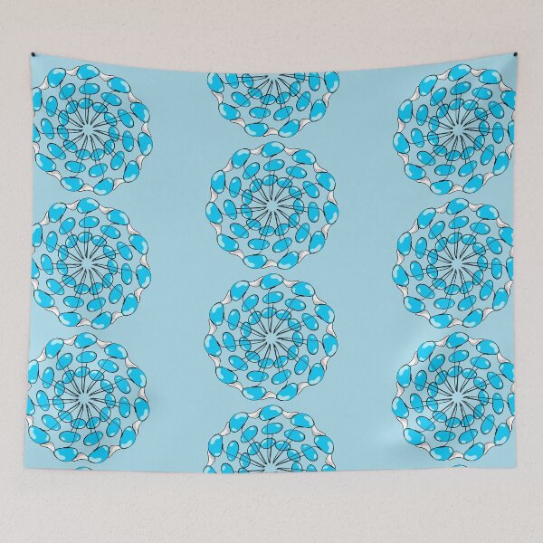 Item preview, Blue bubble mandala designed and sold by nongsao4.