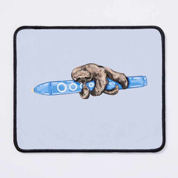 Item preview, Mini Sloth Holding a Blue Penlight designed and sold by NurseLauraDraws.