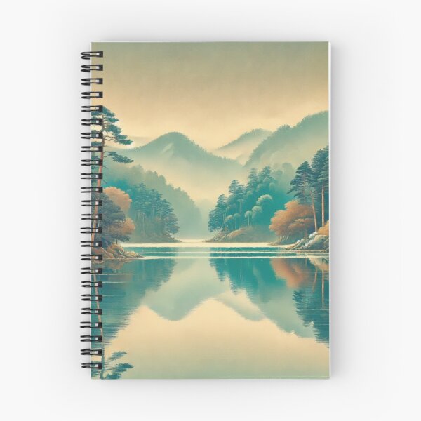 Item preview, Serenity at Gohi - A Contemporary Ukiyo-e Nature Landscape designed and sold by Kijiermono.